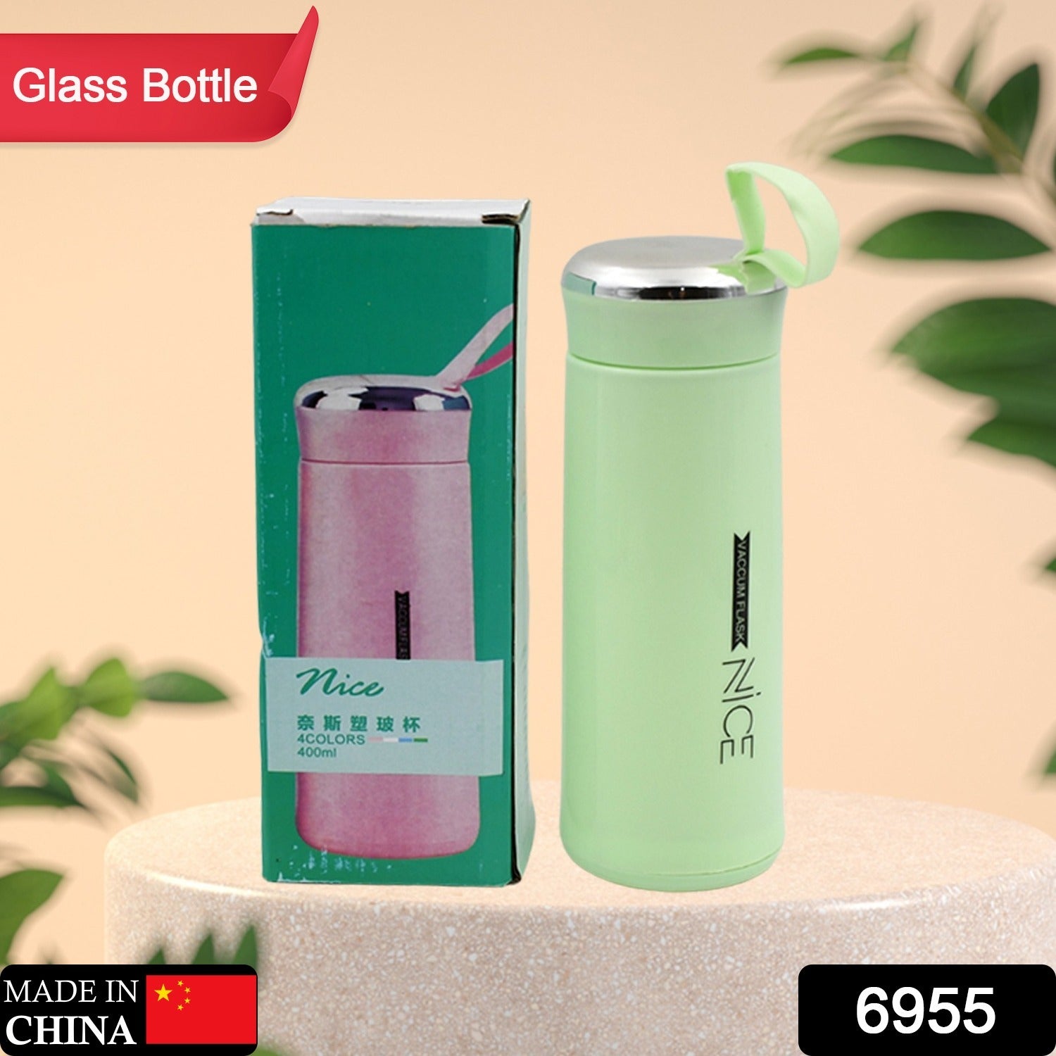 6955 outdoor sport water bottle 400ml leak proof BPA-free for travel cold and hot water glass water bottle with daily water intake for gym and children (MOQ :-100 pc) 6955 outdoor sport water bottle 400ml leak proof BPA-free for travel cold and hot water glass water bottle with daily water intake for gym and children (MOQ :-100 pc)